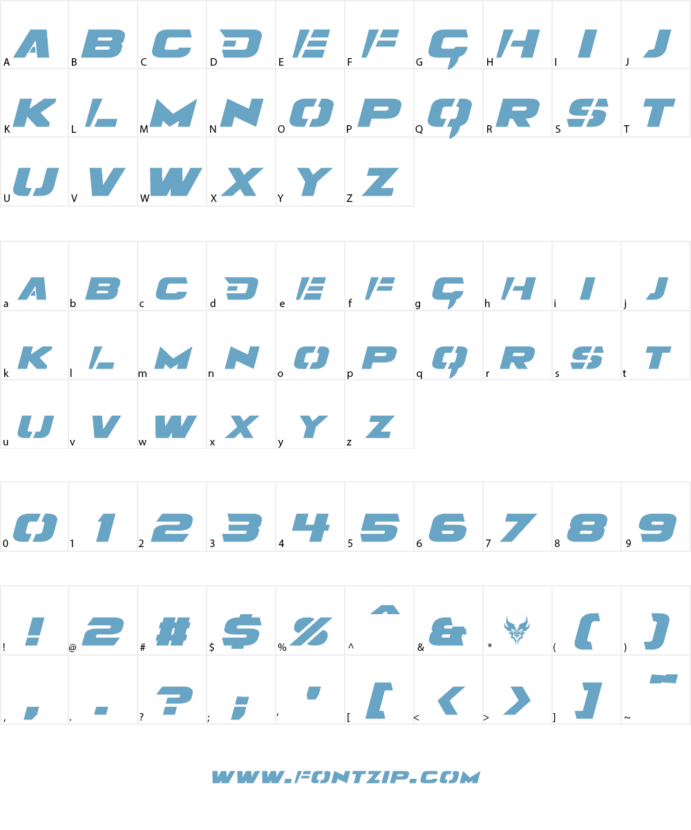 Angolmois Font Character